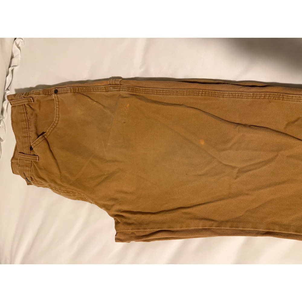 Dickies Work Pants Tan Carpenter Utility Canvas Men Size 36x30 Flaws - Picture 4 of 9